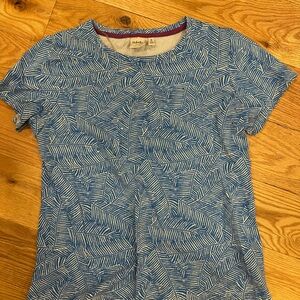 Rafaella Blue and White Short Sleeve Tee